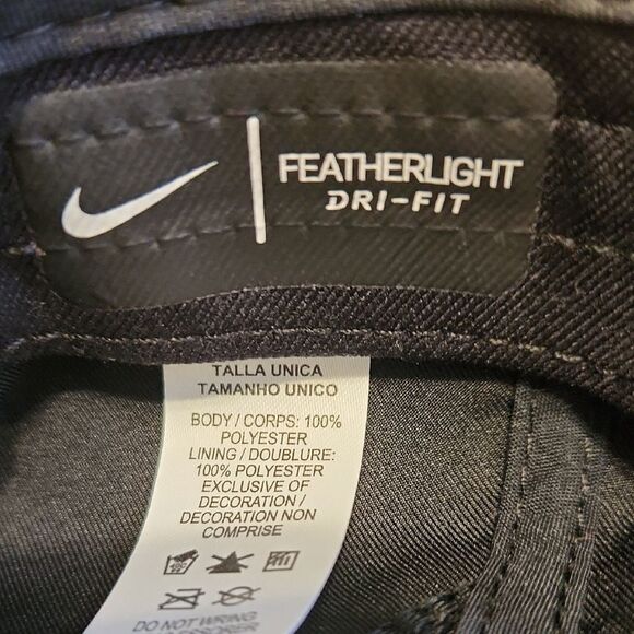 Nike Black and White Athletic Cap with Iconic Swoosh - Picture 2 of 3